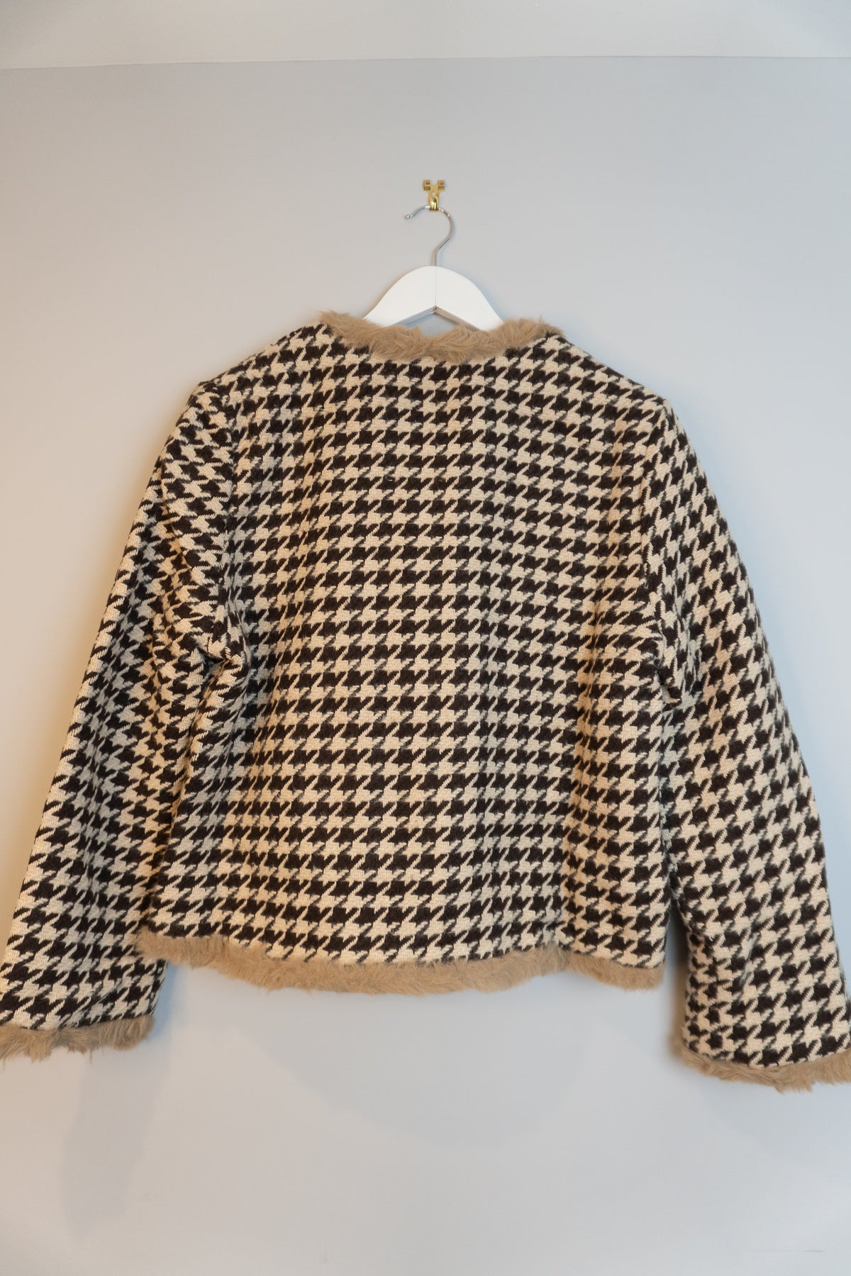 千鸟格毛边两件套 | HOUNDSTOOTH TRIM COAT