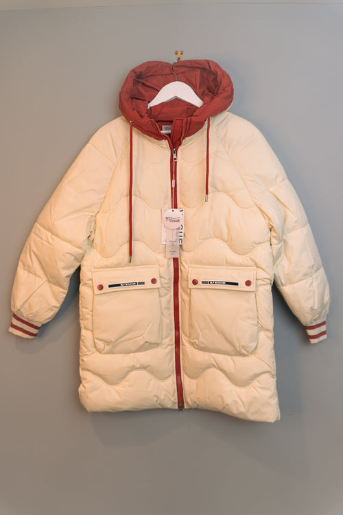 奶油酒红 棉服 | Bordeaux Cream Puffer