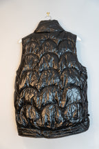 黑色绗缝棉马甲 | Black Quilted Puffer Vest