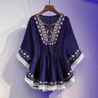 蓝韵刺绣宽松上衣 | BLUE EMBROIDERY